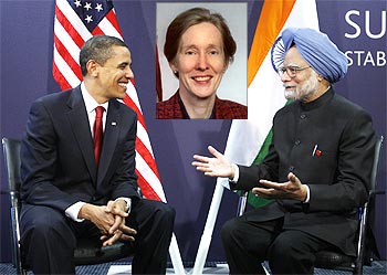Obama with Manmohan Singh during the G20 Summit in London last April. (Inset) Teresita C Schaffer