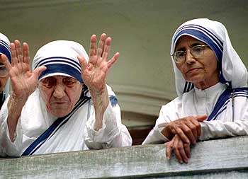 Mother Teresa in Kolkata. Another file picture