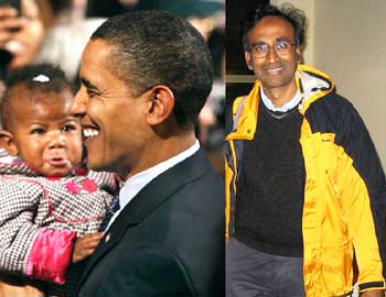 2009 Nobel Prize winners US President Barack Obama and Venkatraman Ramakrishnan