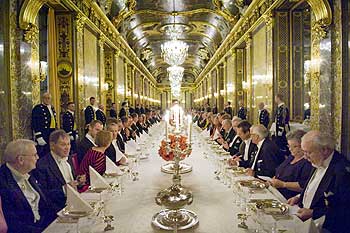 A file photograph of the Nobel Banquet