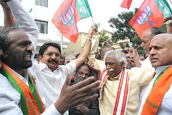 Telangana activists celebrate in Hyderabad