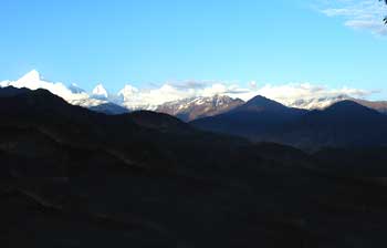 The peaks of the Kumaon hills.