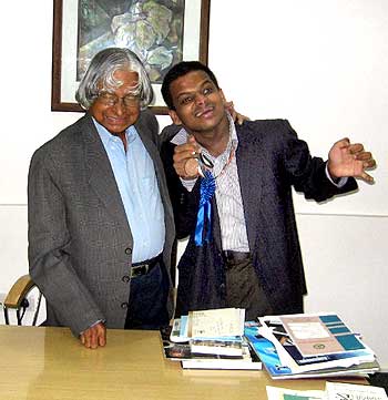 Siddarth with former President Dr APJ Abdul Kalam