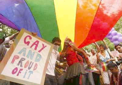 A gay parade in Delhi