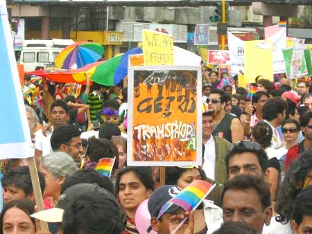 A gay parade in Mumbai