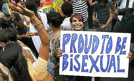 Gay rights activists dance at 'Queer Pride March' in New Delhi
