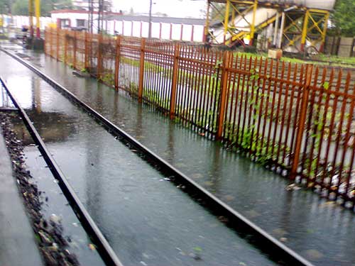 Overnight rains flooded the Mahim station on Tuesday morning