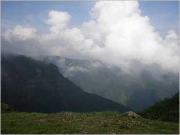 Monsoon clouds over Cherapunjee