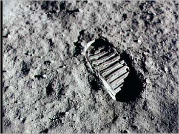 First footprint on the Moon