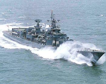 INS Delhi in action