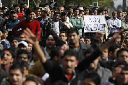Indians living in Australia protest against the recent spate of racial attacks in Melbourne