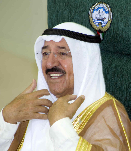 Kuwait's Emir Sheikh Sabah al-Ahmad Al-Sabah during the opening session of the Parliament