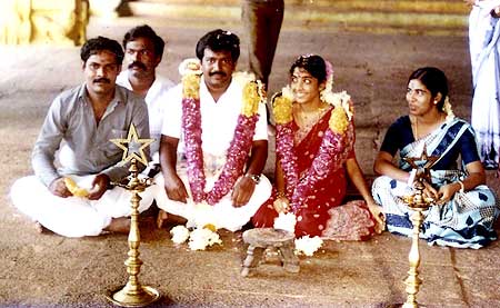 LTTE leader Prabhakaran at the wedding of his daughter Duwaraka