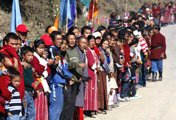 A massive turnout was there to witness Dalai Lama's cavalcade