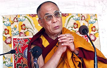 The Dalai Lama delivers Buddhist teachings in Tawang
