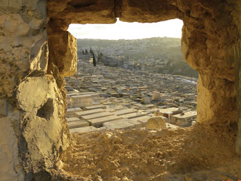 The Jewish cemetery at the Mount of Olives, Jerusalem.