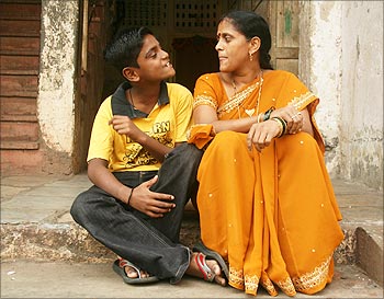 Ashwini Jadhav and her son Parashuram.