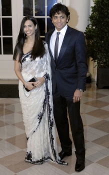 M Night Shyamalan and his wife Bhavna