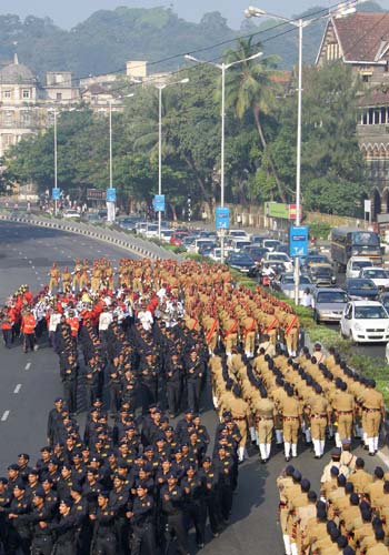 Platoons of Maharashtra State Reserve Police Force and Force One.
