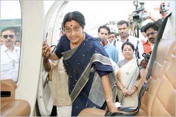 Sushma Swaraj during an election campaign