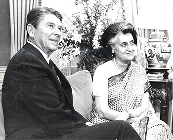 With US President Ronald Reagan