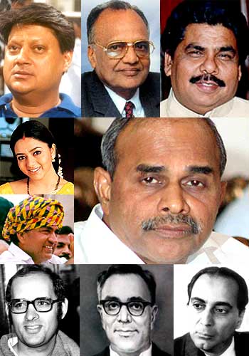 A collage showing some of the public figures who were killed in accidents