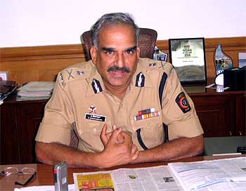 Mumbai Police Commissioner D Sivanandan in his office at police headquarters
