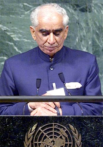 A file photograph of Jaswant Singh at the United Nations General Assembly.