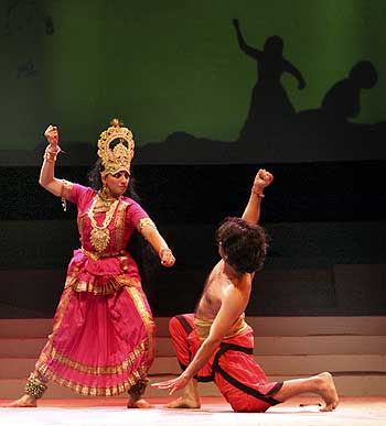 A folk dance rehearsal during Navratri festival in Ahmedabad