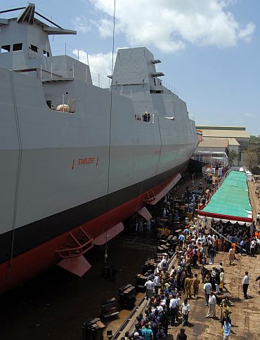 Missile destroyer INS Chennai launched