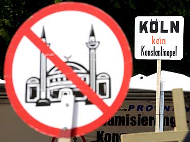 An anti-Islam poster by an ultra far-right wing group in Cologne, Germany
