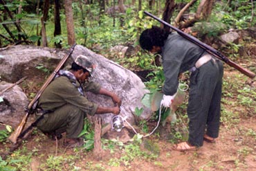 A file photograph of Naxals in the jungles of Chhattisgarh.