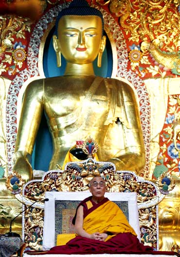 The Dalai Lama offers prayers in Dharamsala