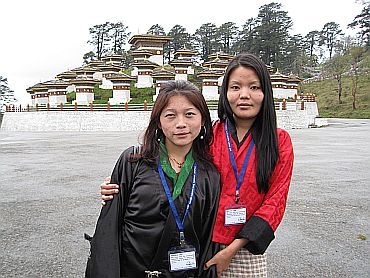 Namkha and Chungku, who escorted the Indian media delegation in Thimphu