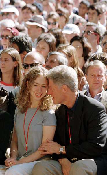 Clinton with Chelsea. A file picure