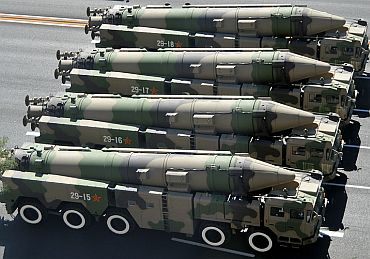 Chinese ICBMs take part in a military parade