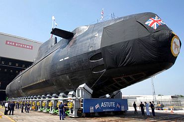 The British nuclear submarine HMS Astute can carry up to 48 nuclear warheads