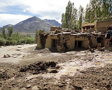 Flash flood ravages Ladakh