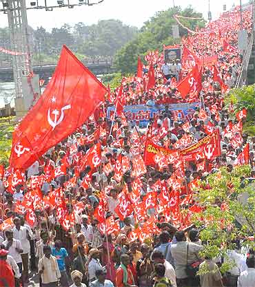 CPI-M activists in Vijayawada