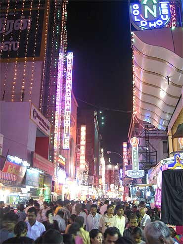 Ranganathan Street in T Nagar, one of Chennai's hot spots for shopping
