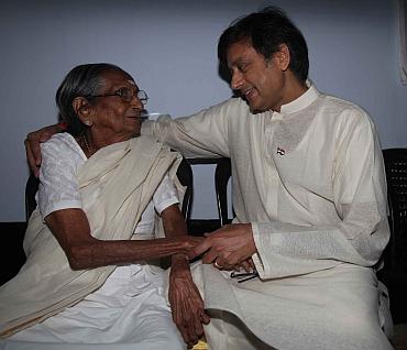 Tharoor with his grandmother, Jayasankari Amma