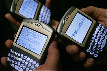 BlackBerry phones.