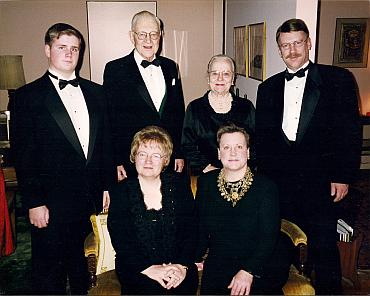 Grandson David Franklin Jacox, Phillips Talbot, wife Mildred, son Bruce, (seated) Susan and Nancy