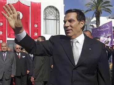 Tunisian President Zine El Abidine Ben