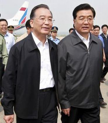 Wen with President Hu Jintao