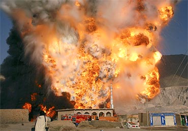 Fuel tankers explode after they were attacked on the outskirts of Quetta