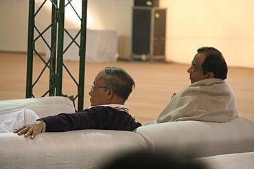 Home Minister P Chidambaram at the ministerial enclosure during the session