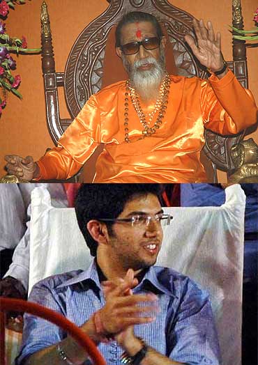 Bal Thackeray and Aditya Thackeray