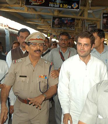 A top police officer escorts Rahul