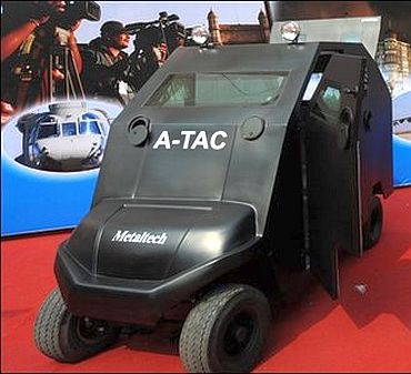 A mini armoured car the 2010 Defence Expo in New Delhi